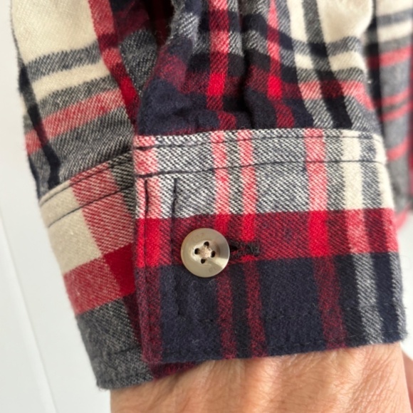 TNA men's plaid button down 100% cotton long sleeve shirt casual size M - Picture 6 of 11